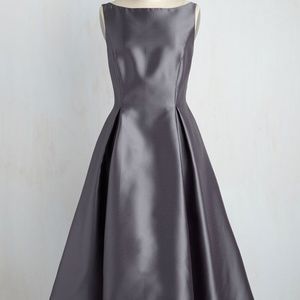 Steel Formal Midi Dress